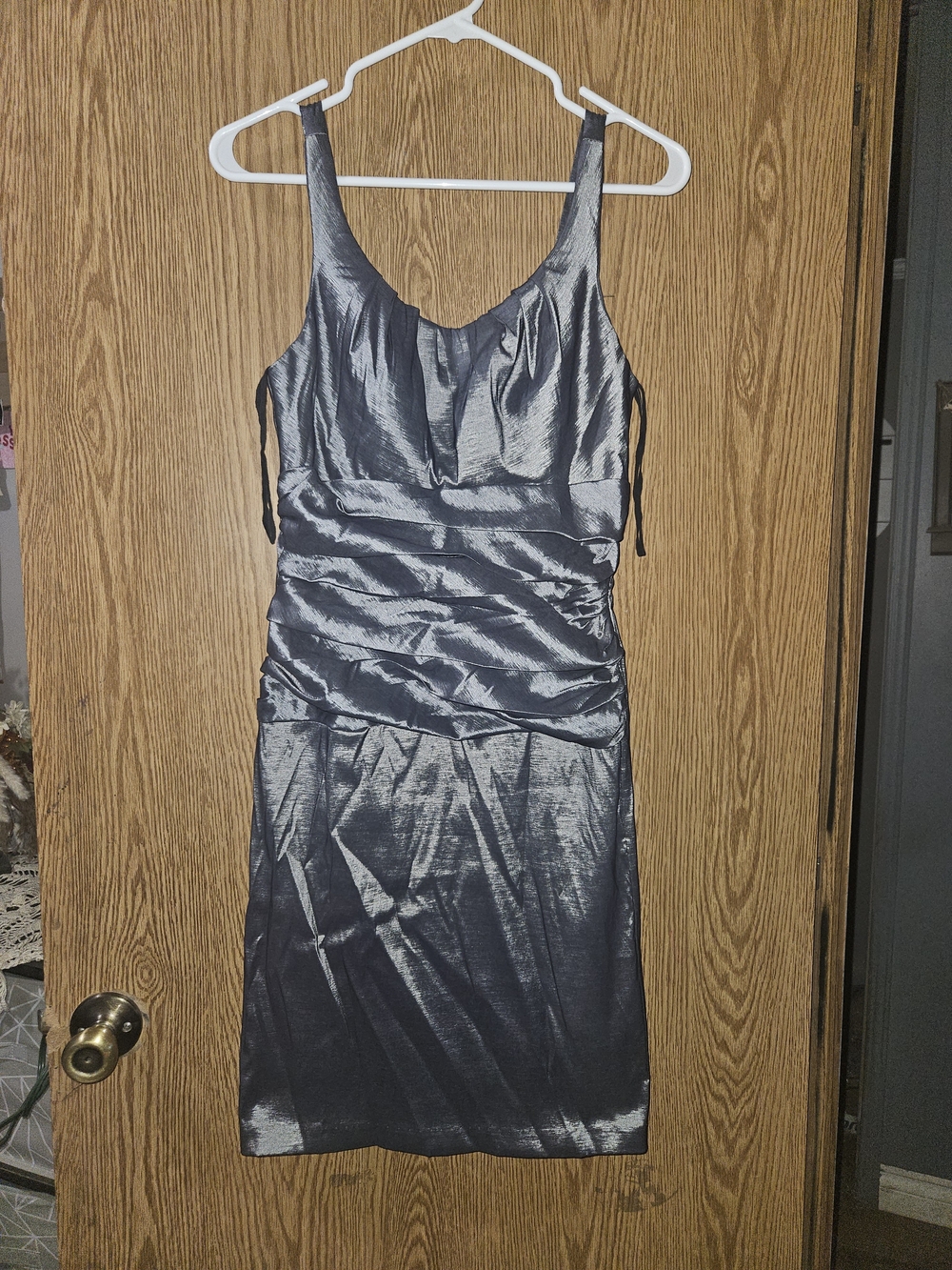 Fiesta Shimmery Silver Cocktail Dress